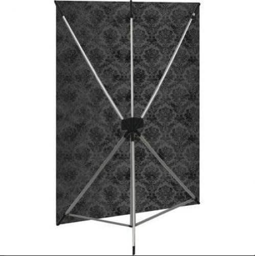 Westcott 571K X-Drop Kit with 5 x 7 Feet Eminence Backdrop (Black/Silver)