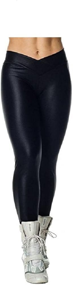 Hupplle Fashion Neon Stretch Skinny Shiny Spandex Leggings Pants