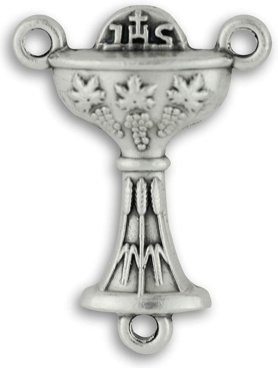 Gifts Catholic, Inc. LOT of 10 - Holy First Communion Chalice Rosary Center Piece 3/4" - Made in Italy
