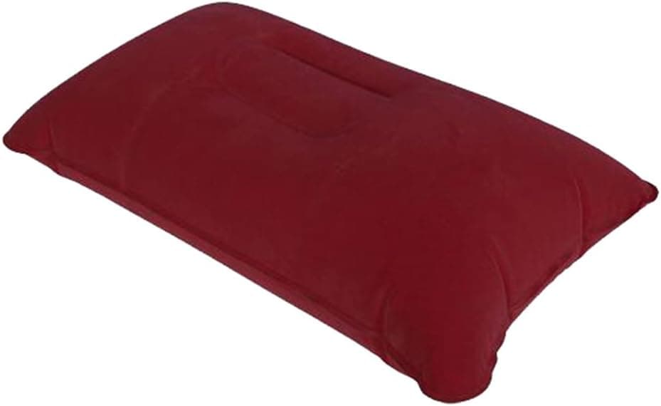New Inflatable Pillow Travel Air Cushion Camp Beach Car Plane Head Rest Bed Sleep-Purplish Red