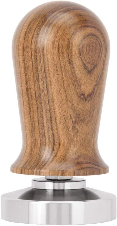 51mm/58mm Calibrated Espresso Tamper, Professional Barista Espresso Espresso Tamper Station Stainless Steel Calibrated Coffee Tamper with Wooden Handle Hand Coffee Pressing Tool (58mm)