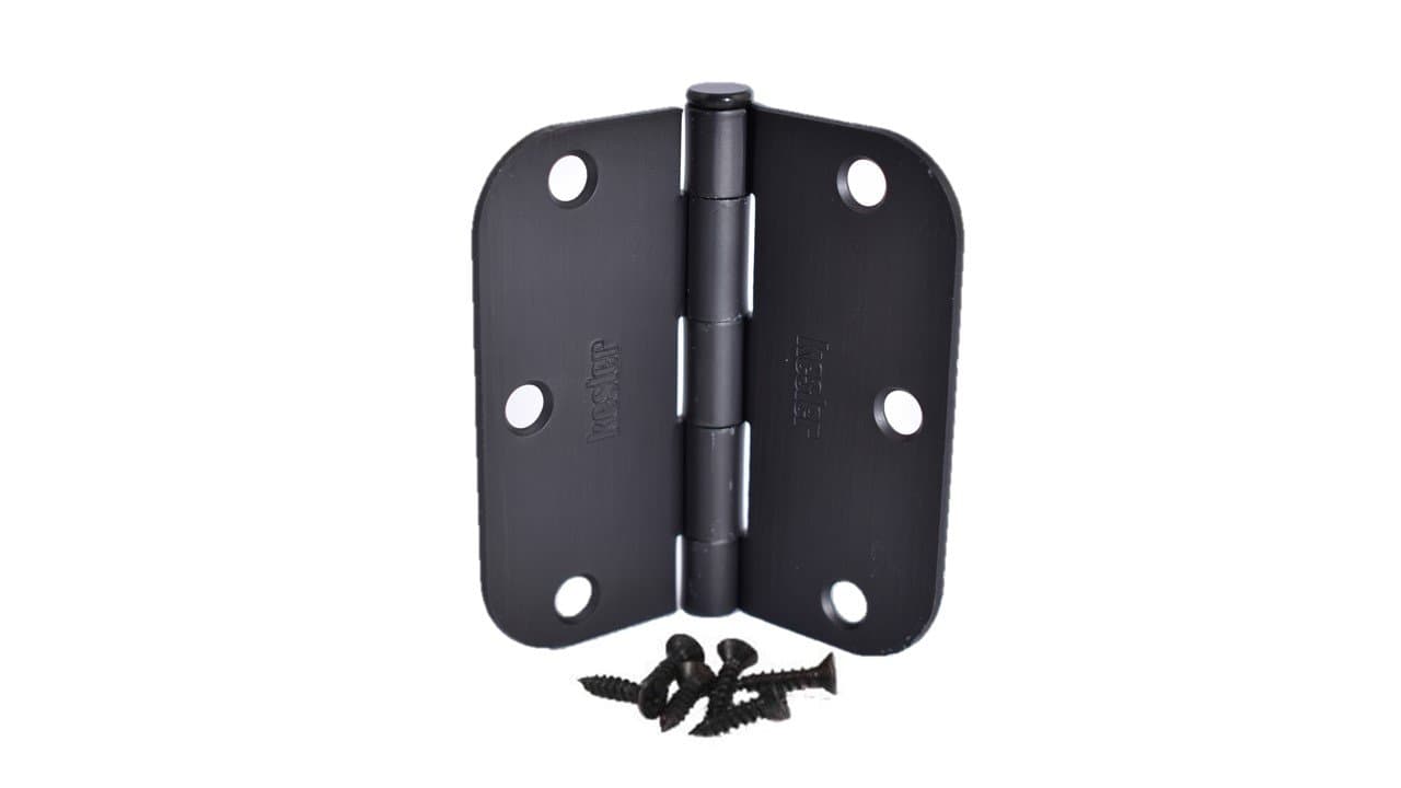 (Pack of 40) Kesler 3 1/2 Inch Oil Rubbed Bronze Door Hinges (5/8" Radius Corners)
