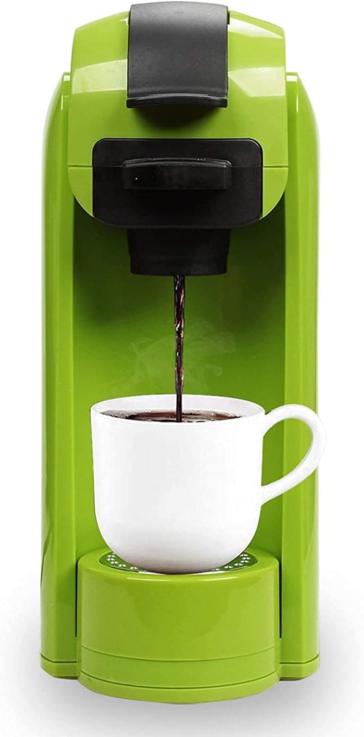 CAYNEL Upgrade Single Serve Maker Brewer for K-Cup Pods Coffee-Grounds & Loose-Leaf Tea, 30s Rapid Brewing Technology with Large Removable 14 oz Water Tank (Green)