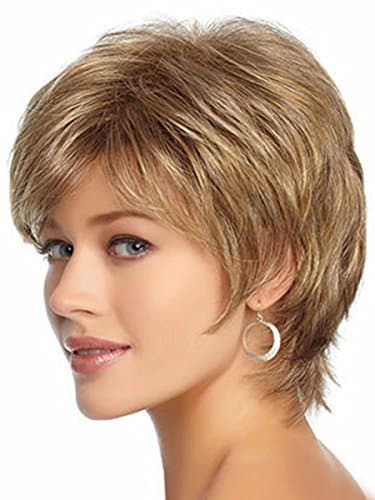 Wigs for Women Light Bloned and Flaxen Wig for lady fashion dresses for women 2016 Women Synthetic Women's Wigs Deep Brown Kanekalon Wavy Curly Natural Short Wig For Women Girl