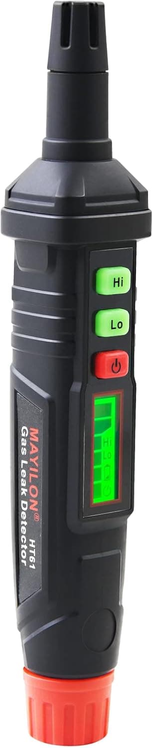 MAYILON HT61 Gas Leak Detector, Combustible Gas Leak Tester, Portable Gas Sniffer with Audible & Visual Alarm to Locate Gas Leaks of Methane, Fuel, LPG, LNG, Gasoline and Other Flammable Gases.
