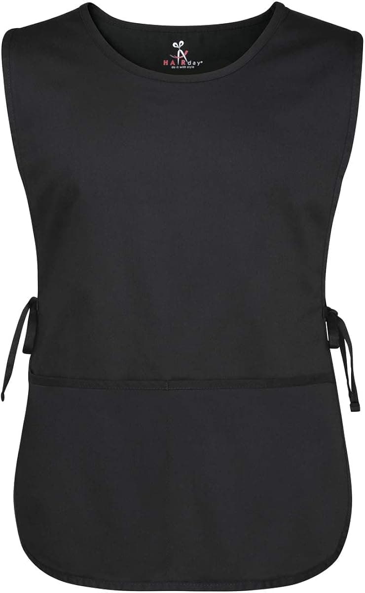 HairDay Care Salon Sleeveless Cobbler Apron – With Pockets and Adjustable Side Ties