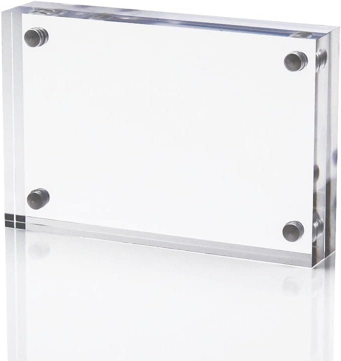 display4top Acrylic Magnet Photo Frame Double Sided Clear Picture Frame (2pack 6x8'')