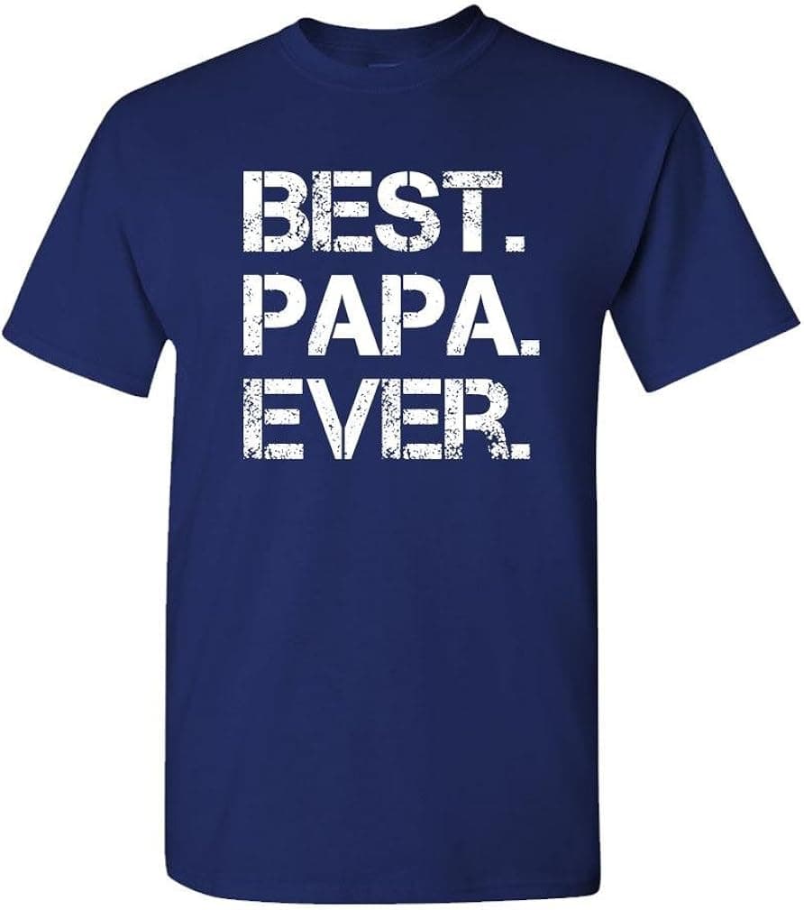 Fathers Day Best PAPA Ever Funny Gift Joke - Mens Cotton T-Shirt