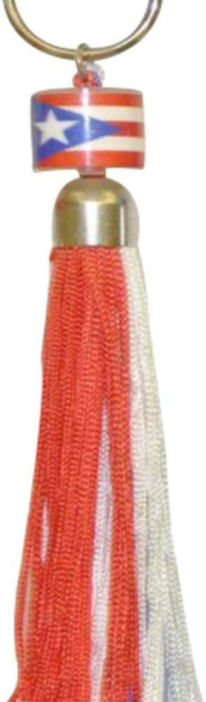 Puerto Rico Mini Small Flag Ring Tassel