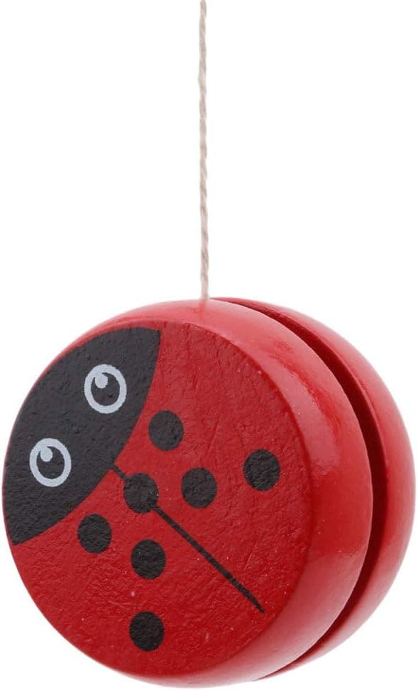 WEILYDF Yo-Yo Toys Premium Simple Wooden Kids Yo Yo Cute Animal Design Yo Yos for Beginners Safe Interesting Children Toy