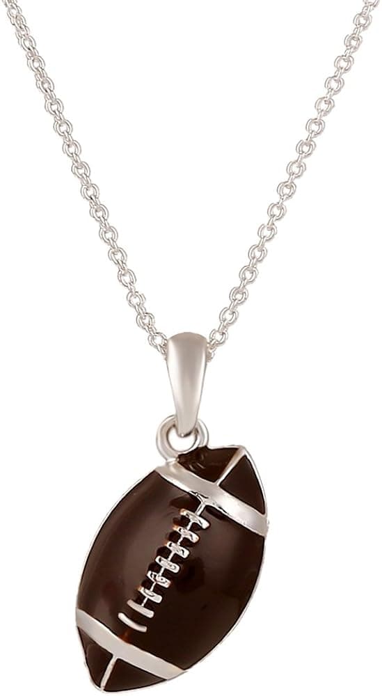Lureme® Fashion Style Silver Tone Enamel Volleyball Basketball Football Soccer Pendant Necklace (01003111-ball)