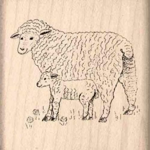 Stamps by Impression Sheep and Lamb Rubber Stamp