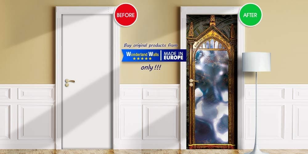 Magic Mirror Removable Mural for Door/Wall/Fridge - Gloss ONE Piece Sticky Decal, Cover, Wrap (28"x80")