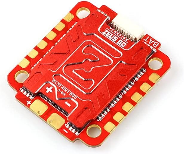 HGLRC Zeus 60A 3-6S 30.5x30.5mm M3 BLHeli 32 4in1 ESC for FPV Racing Drone Red