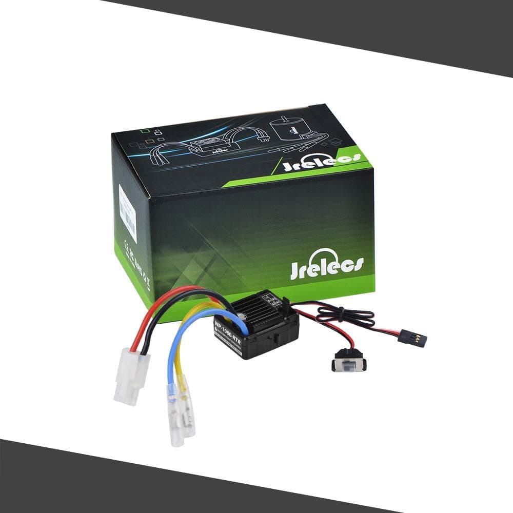Jrelecs WP-1060-RTR 60A Waterproof Brushed ESC Electric Speed Controller with 5V/2A BEC for 1/10 RC Car