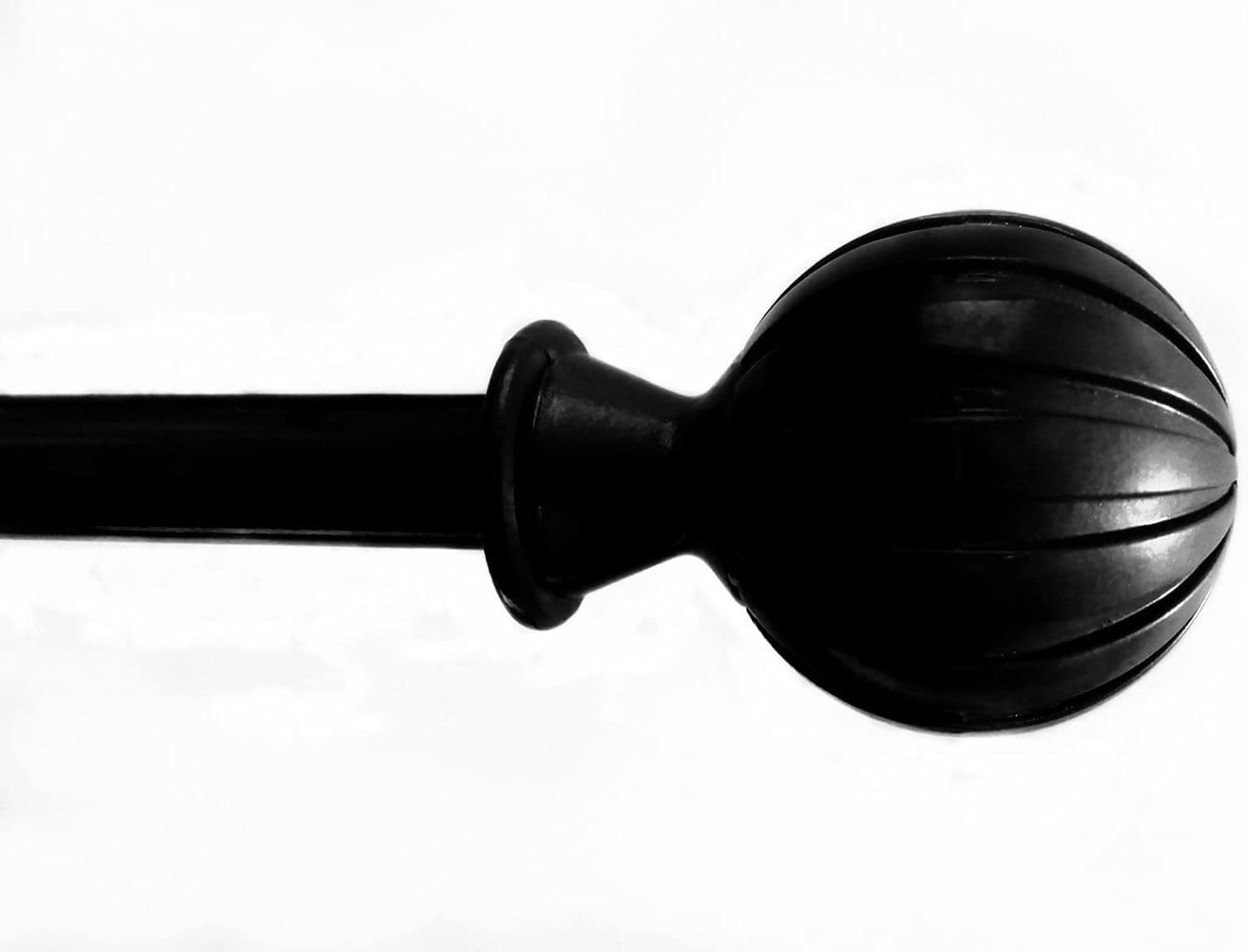 Yafa Home Fashion Adjustable Curtain Rod for Windows, 3/4 inch Pole Single Curtain Rod With Ball Finials, All Hardware included.
