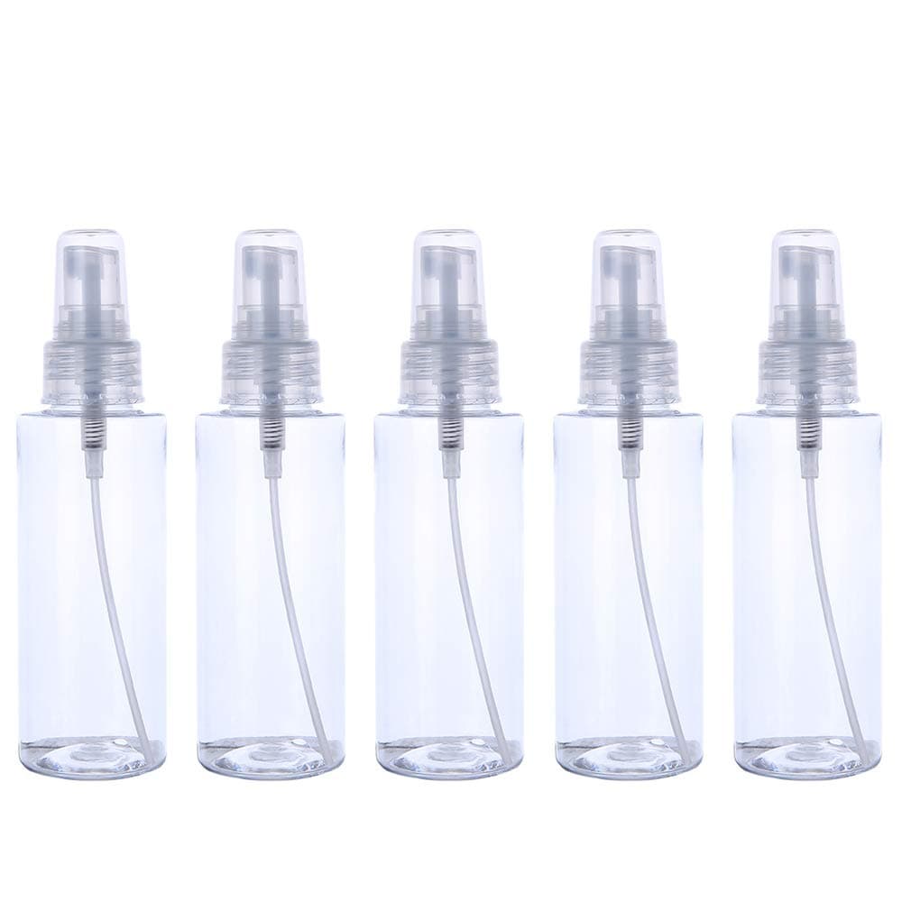 SIMNOIR Fine Mist Small Spray Bottle 5 Pack 2.70oz/80ml,Mini Travel Plastic Water Spray Bottle for Cleaning Solutions