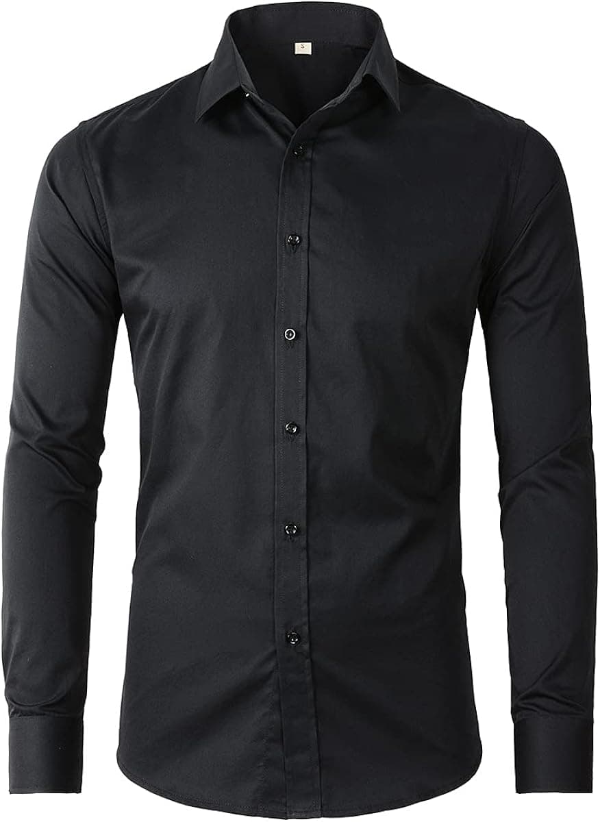 Beninos Mens Classic Button Down Dress Shirt Regular Fit