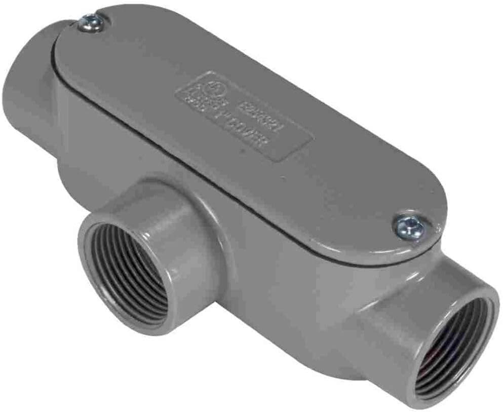 Orbit T-50A Conduit Body, 1/2" Threaded Die Cast Aluminum w/Cover & Gasket - Type T