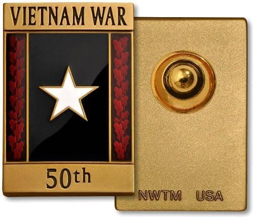 Vietnam War 50th Anniversary White Star Commemorative Insignia