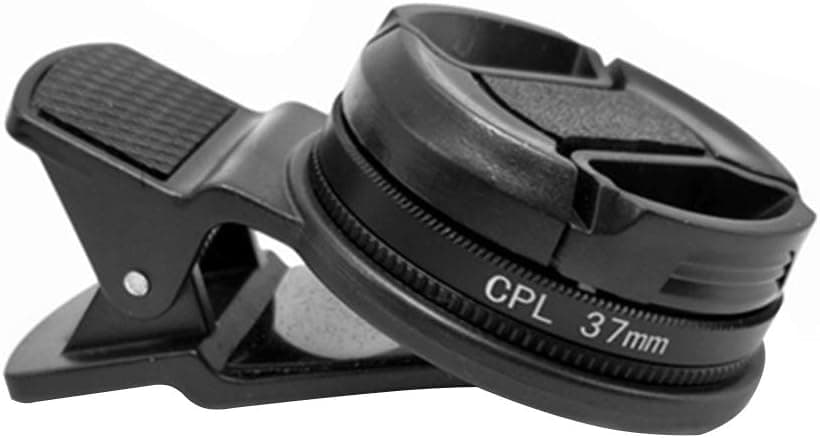 37mm CPL Filter, Universal Circular Polarizer Lens Filter, Cell Phone Lens Accessory Kit, Includes CPL Lens and Lens Clip