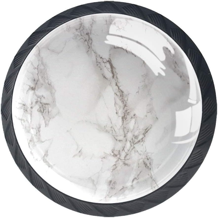 Marble Texture Drawer knobs Crystal Glass 3D Visual Effect for Drawer Dresser Cupboard Wardrobe kicthen cabinets Door Handles Room décor. 1.37x1.11 in.