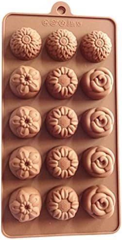 15 Cavity Rose Sunflower Silicone mold chocolate molds cake DIY mould