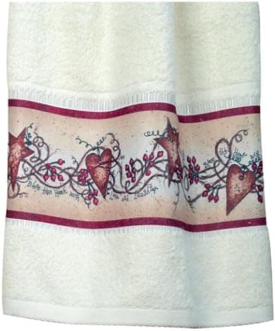 Blonder Home Accents Expressions Linda Spivey Hearts & Stars Fingertip Towel