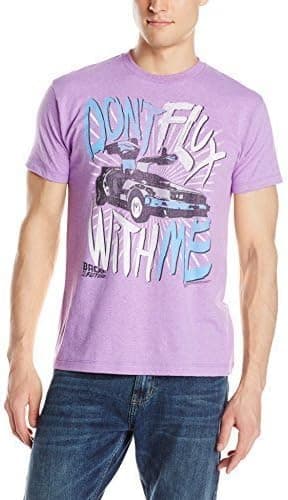 American Classics Men's Back To The Future Flux Off Delorean T-Shirt, Purple Heather, 2X-Large