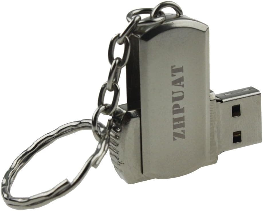 ZHPUAT 8GB USB Flash Drive with Key Ring,Convenient for Office Work and Carrying Important E-file Arround,Compatible to Computer,Laptop,Color Silver 8GB