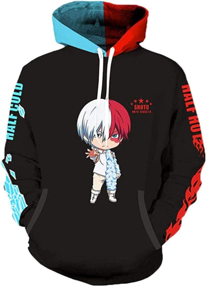 BoKu No He ro Academia Izuku Midoriya Cosplay Costume Training Suit Jacket Unisex Thick Hoodie (Black/2, L)
