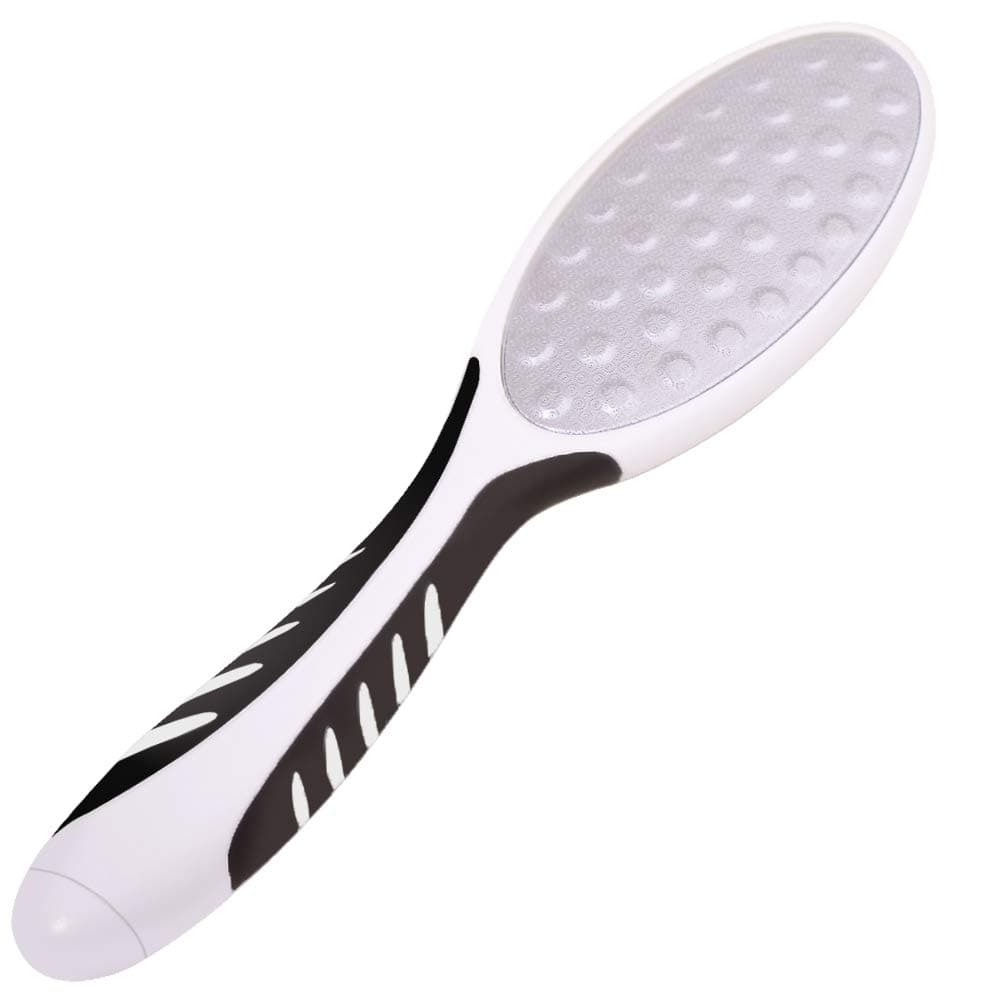 Double - Sided Foot File Very Beautiful Stainless Steel Foot Rasp, Dual Sided Foot File Professional Pedicure Tools Premium Foot Scrubber to Removes Hard Skin(Black)
