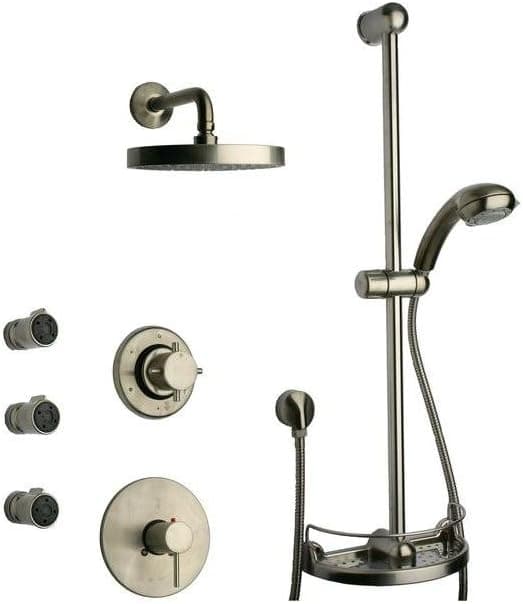 La Toscana 78PW70100002HD Thermostatic Shower System, Brushed Nickel