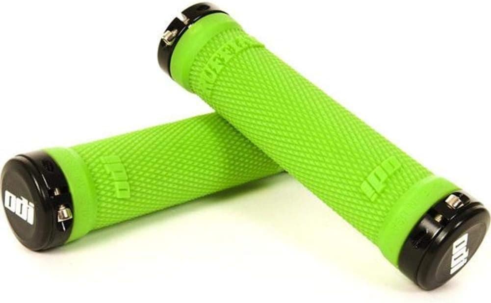ODI Ruffian (No Flange) Lock On Grips - 130mm - Green , Color: Green D30RFLG