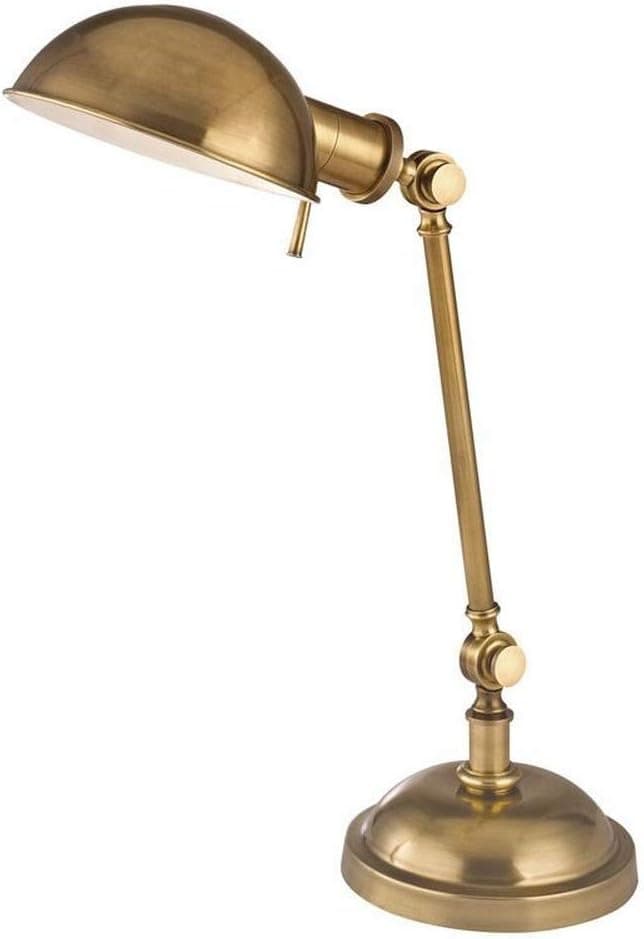 Hudson Valley Lighting L433-VB Girard 1 Light Portable Table Lamp, Finish Color: Vintage Brass