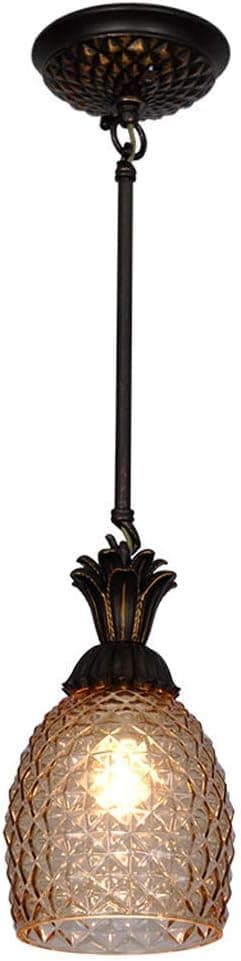 Beautiful colorful pineapple glass chandelier, exquisite and beautiful, pineapple lamp American small chandelier single head bedroom bedside chandelier corridor porch bar sink chandelier, dining room,