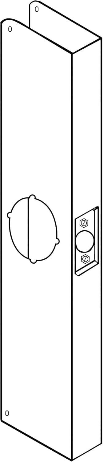 Don-Jo 20-CW S Satin Stainless Steel Wrap-Around Plate