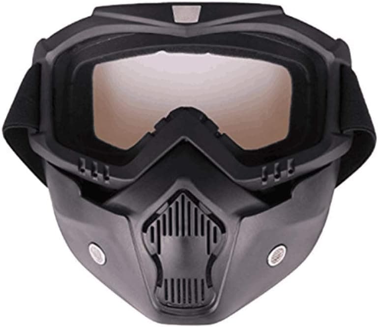 Youc-us Motorcycle Goggles With Detachable Mask,Tactical Airsoft Masks, Tactical Mask Soft Bullet Dart Protective Mirror Face Mask for Nerf - (Colorful)