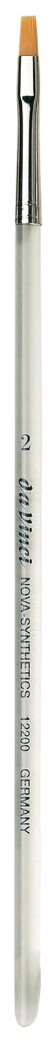 da Vinci Nails Series 12200 Gel Technique Nail Brush, Flat Fine Synthetic with Plexiglass Handle, Size 2