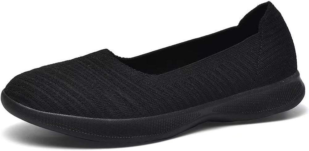 konhill Women's Slip on Loafers - Comfy Walking Tennis Low-Top Ballet Flat Nurse Shoes Casual Sneakers