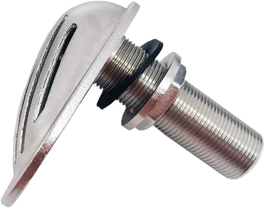 SHENGHUISS 3/4"(19mm) Boat Intake Strainer Threaded Thru-Hull Inlet 3/4" Filter Scoop Marine Stainless Steel 316 Water Pick-up with Rubber Washer Gaskets