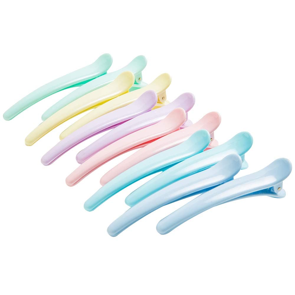 HAITAO Hair Clips, 12PCS Hair Clips for Styling Sectioning with Duck Teeth and Ergonomic Non-Slip Design Hair Accessories Set with Hair Comb for Women (Colorful)