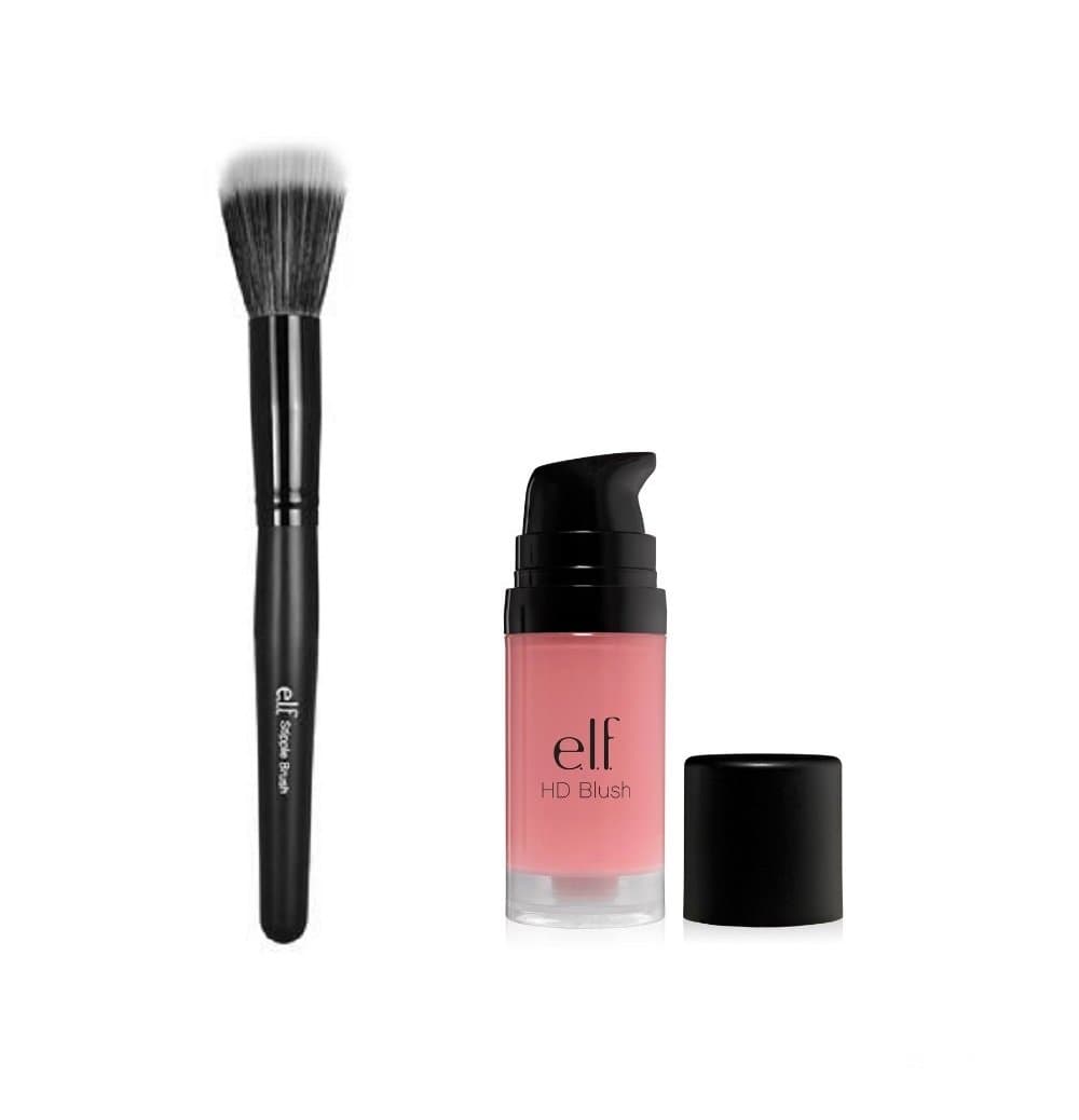 e.l.f. Cosmetics Studio HD Blush, .5 Oz and Stipple Brush Set (Superstar)