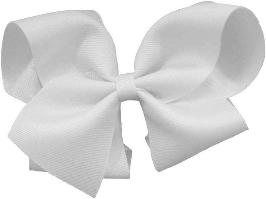 White Extra Large Bow Barrette - Charming Barrette With Large Bow In White