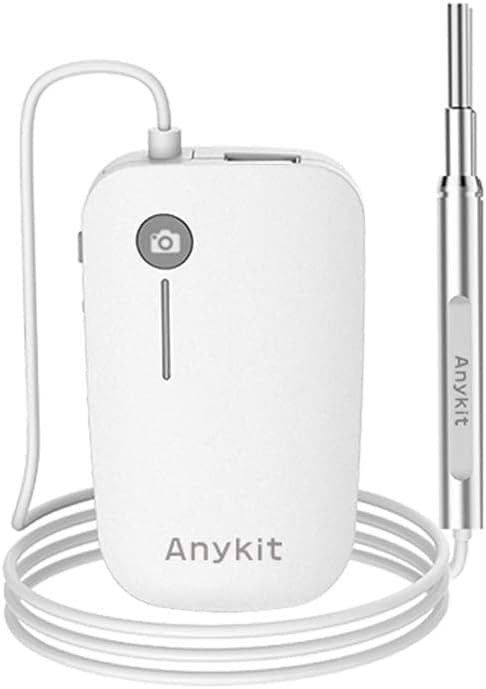 Otoscope iPhone, Anykit 720P HD Ear Camera Digital Otoscope Eardrum Inspection Camera with 6 LED Lights for iOS iPhone/iPad and Android Smartphone/Tablet