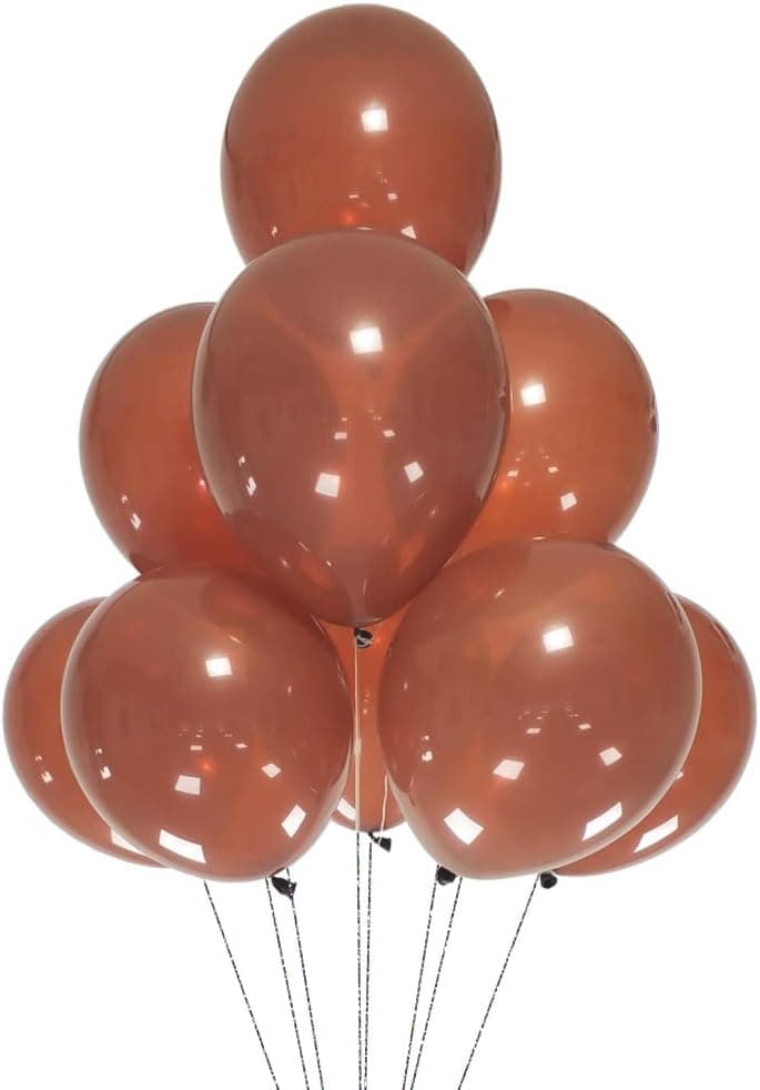 AZOWA Coffee Balloon 5 inch Small Latex Balloons for Party Decoration (Matte, 200 Pcs)