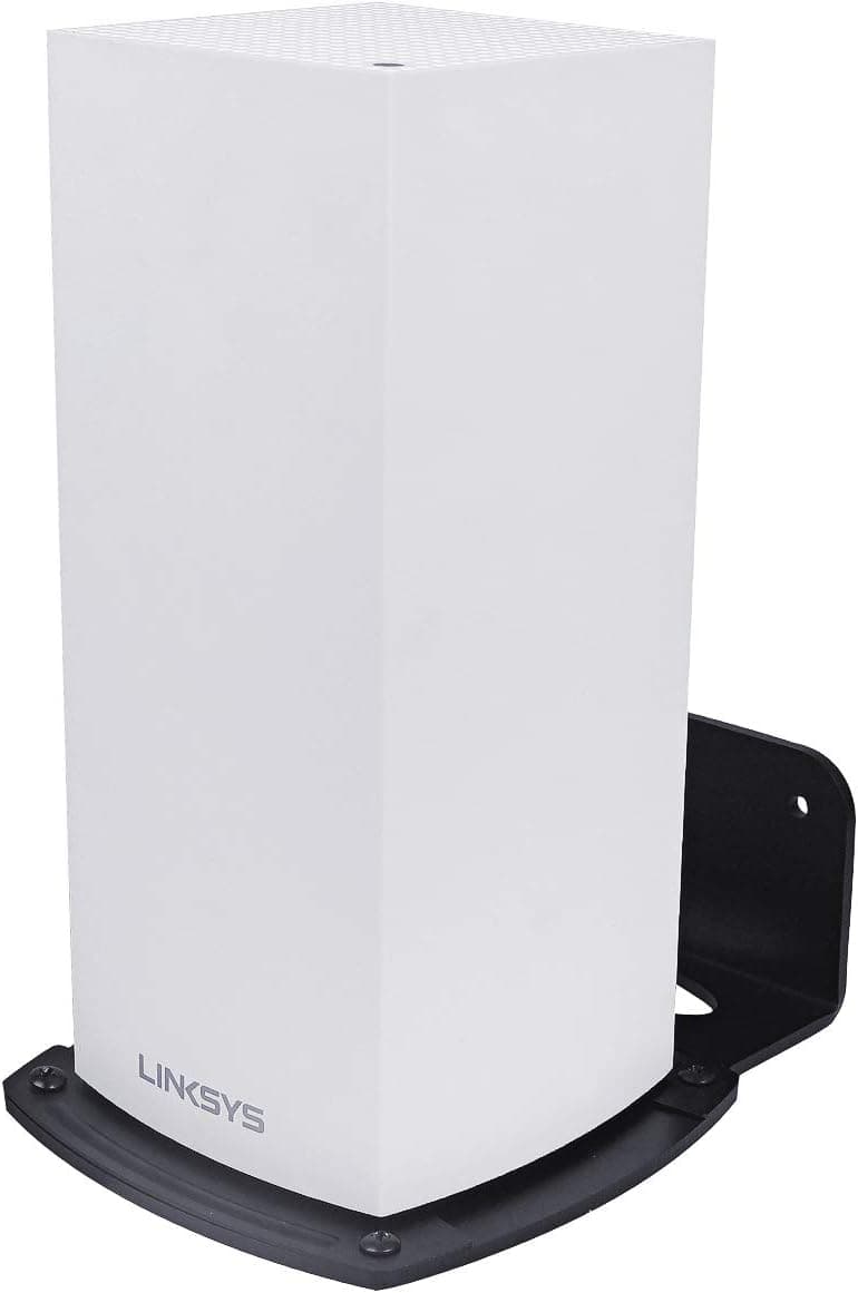 HOLACA Wall Mount Holder for Linksys Velop WiFi 6 Mesh Router MX5 Velop Ax MX4200, Wall Mount Bracket Hanger Stand Compatible with WiFi 6 WiFi System for Whole Home WiFi Mesh Network (1 Pack)