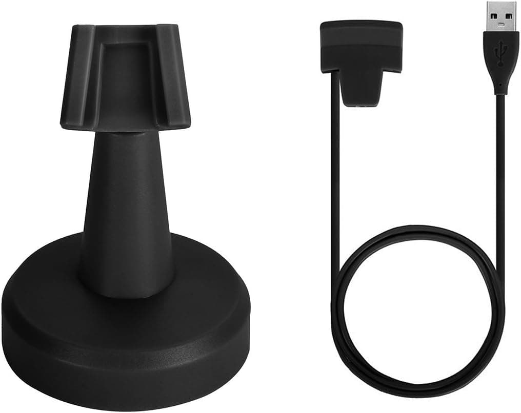 Fitbit Alta Charger with Stand, BeneStellar 3ft / 1m Charger with USB Cradle Dock Charger Stand for Fitbit Alta Smart Fitness Tracker (Black)