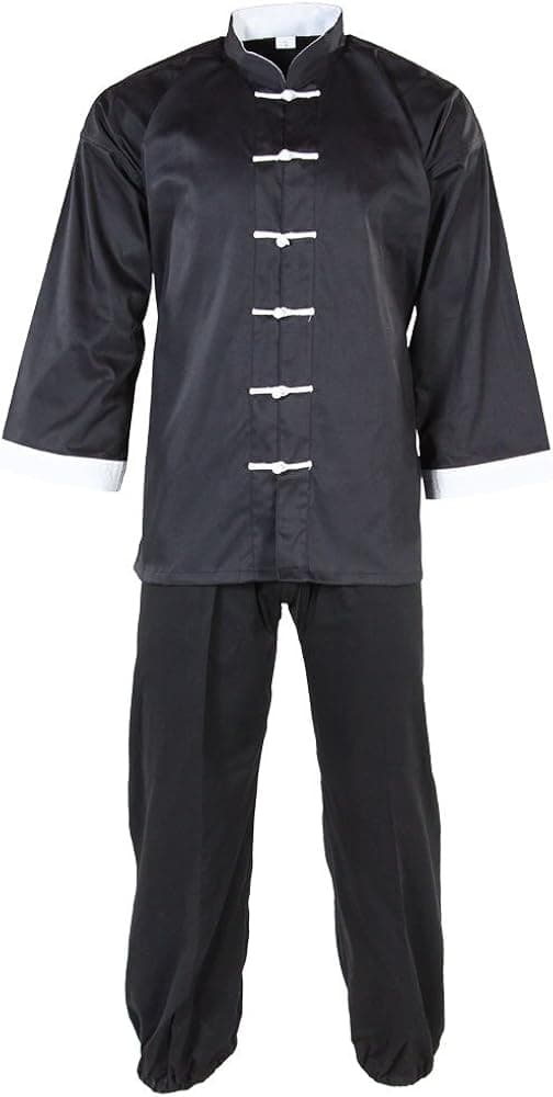 Tiger Claw Kung Fu (Kungfu) Uniform 50/50 Blend Cotton White Cuff Style