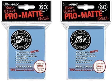120 Ultra Pro Light Blue Small PRO-Matte Deck Protectors Sleeves [2 Packs of 60]